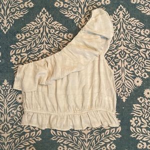 Sage Green One Shoulder American Eagle Top Size L